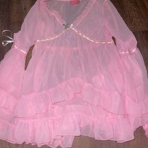 Dolls Kill flowy pink dress